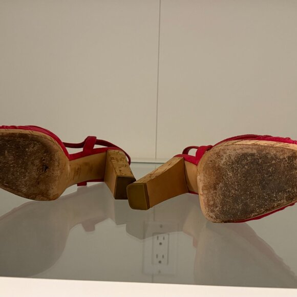 Prada Platform Suede Deep Pink - Picture 8 of 8